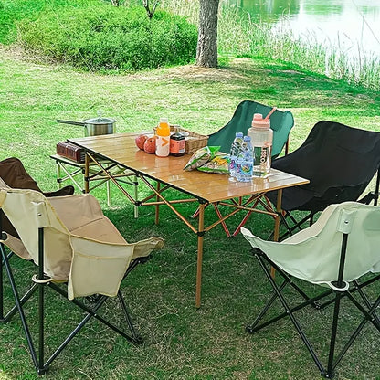 Foldable Chair Outdoor(SA2405-141)-Black Apricot