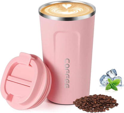510ML Thermo Coffee Mug with Hermetic Temperature (SA2510-074)Pink Tumbler Apricot