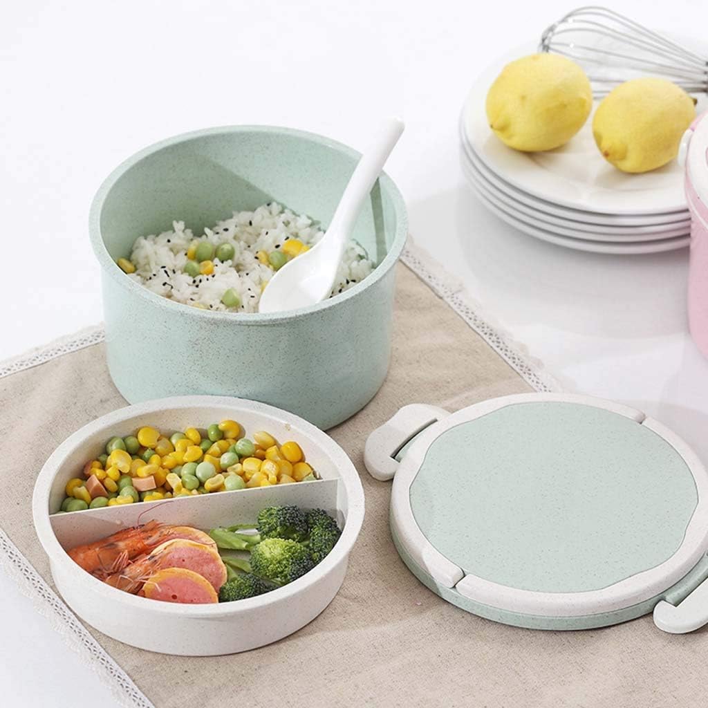 2 Layer Microwave Cycle Lunch Box(SA2405-06)-(14363)Off White Over Sky Blue Apricot