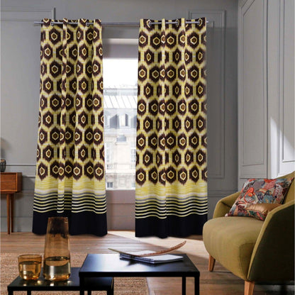 2 PCs Duck Curtains Panel-CRP010 Curtains Apricot   