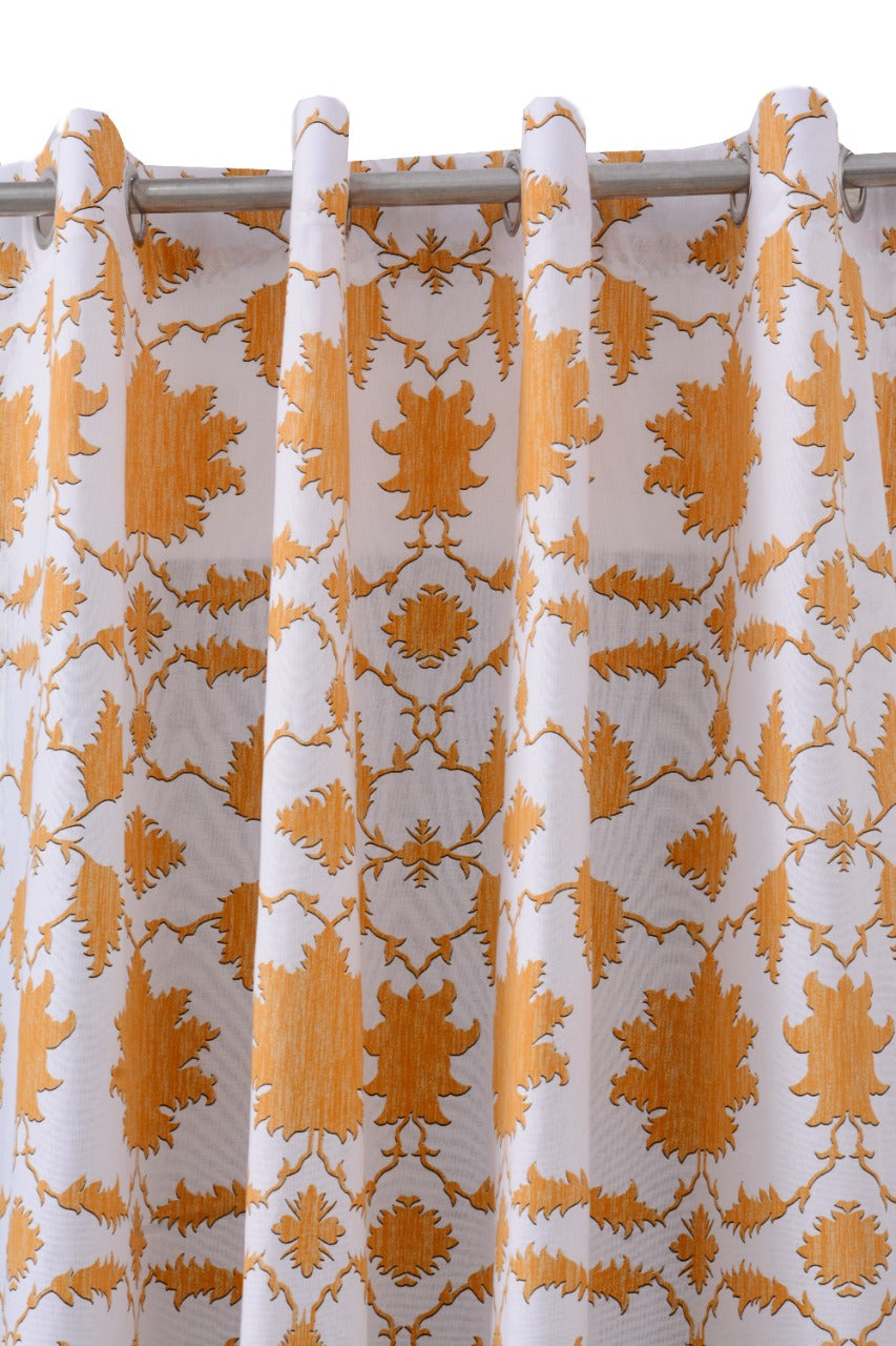 2 PCs Duck Curtains Panel-CRP09 Curtains Apricot   