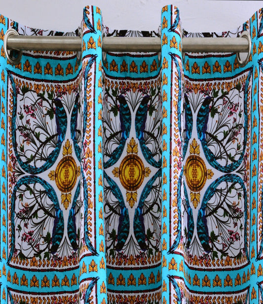 2 PCs Room Curtains-Luxurious frames Curtains Apricot   