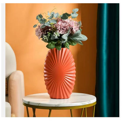 Large Nordic Plastic Flower Vase (SA2510-101) Apricot