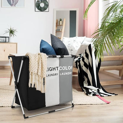 3 Compartment Laundry Basket (3550)  Apricot   