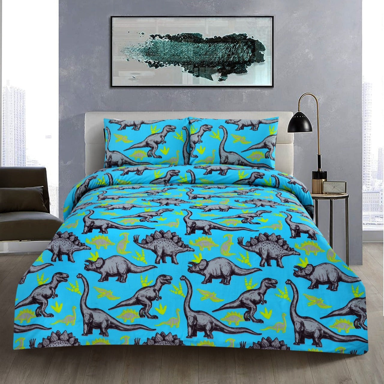 3 PCs Bed Sheet (4182)-DB195 BED SHEET Apricot   