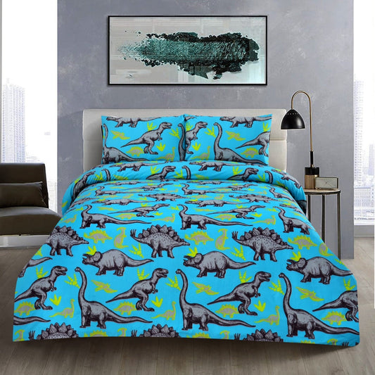 3 PCs Bed Sheet (4182)-DB195 BED SHEET Apricot   