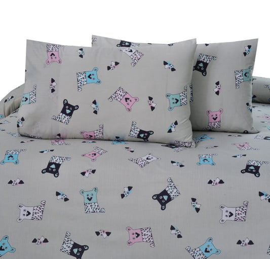 3 PCs Bed Sheet -DB059 BED SHEET Apricot   