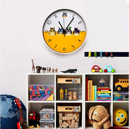 30 Cm Wall Clock- Anime Family Clock Apricot   
