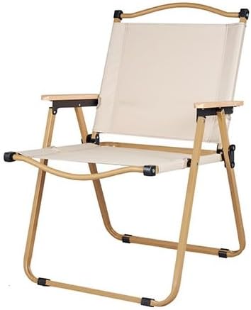 Portable Foldable Chair With Metal Frame(SA2405-145)-Black Apricot