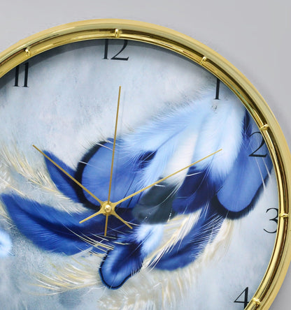 35 Cm Wall Clock-Feathers Clock Apricot   