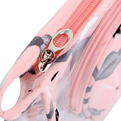 3Pcs Waterproof Portable Makeup Organizer Bag-Flamingo(SA2405-112) Cosmetic Organizer Apricot   