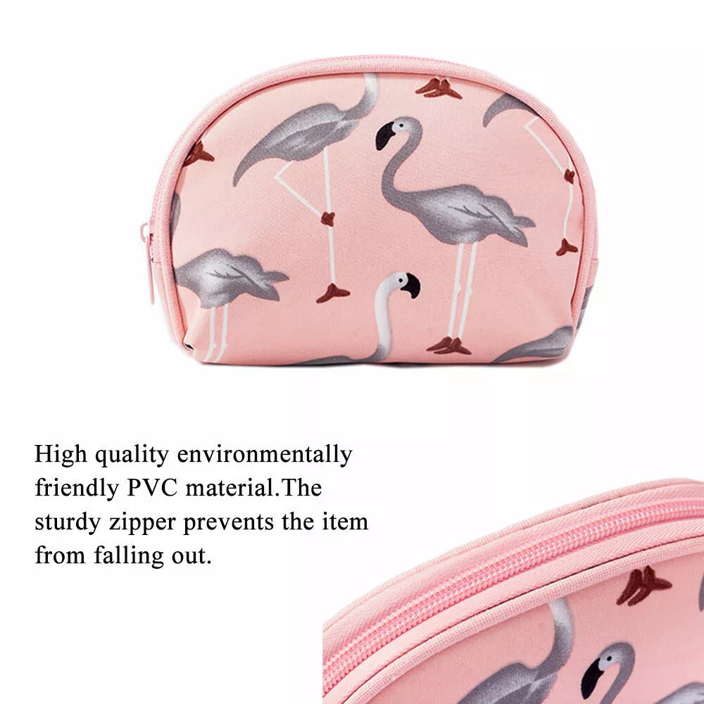 3Pcs Waterproof Portable Makeup Organizer Bag-Flamingo(SA2405-112) Cosmetic Pouches Apricot