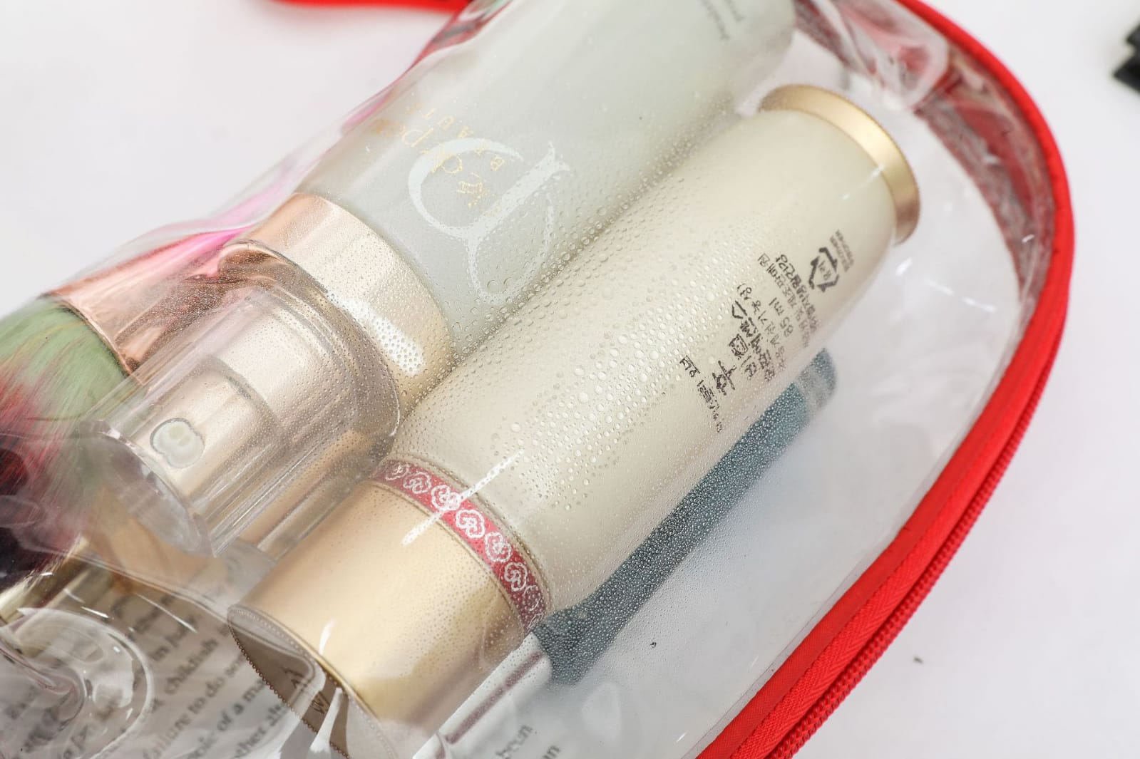 3Pcs Waterproof Portable Makeup Organizer Bag-LOVE(SA2405-113) Cosmetic Pouches Apricot