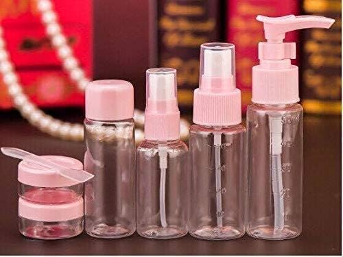 7PCs BPA Free Portable Toiletry Containers Set-(SA2405-171) Cosmetic Pouches Apricot