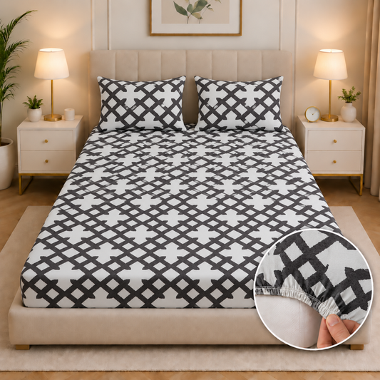 Fitted Bed Sheet- FT0036 Fitted Sheets Apricot