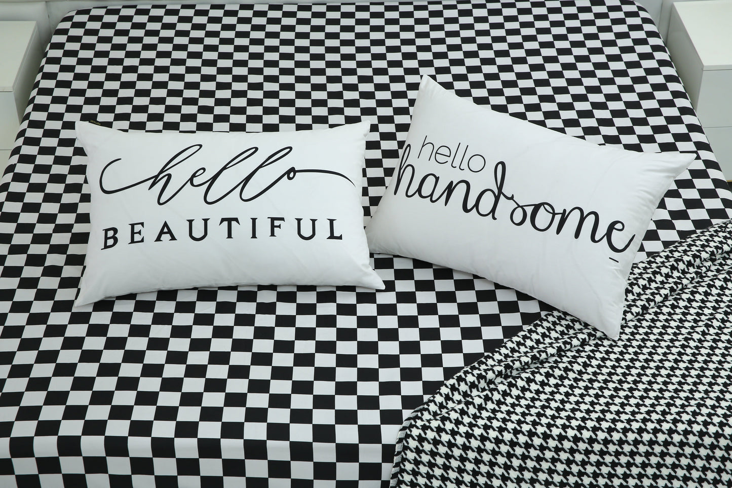 2 PCs Digital Printed Couple Pillow-Beautiful/Handsome cushions Apricot