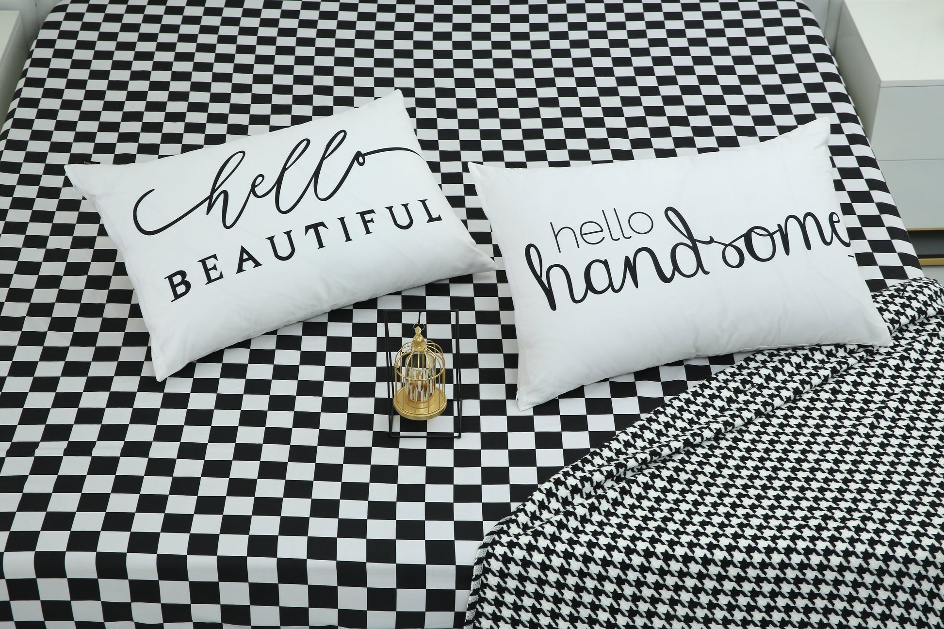 2 PCs Digital Printed Couple Pillow-Beautiful/Handsome cushions Apricot