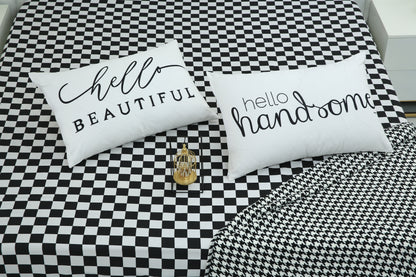 2 PCs Digital Printed Couple Pillow-Beautiful/Handsome cushions Apricot