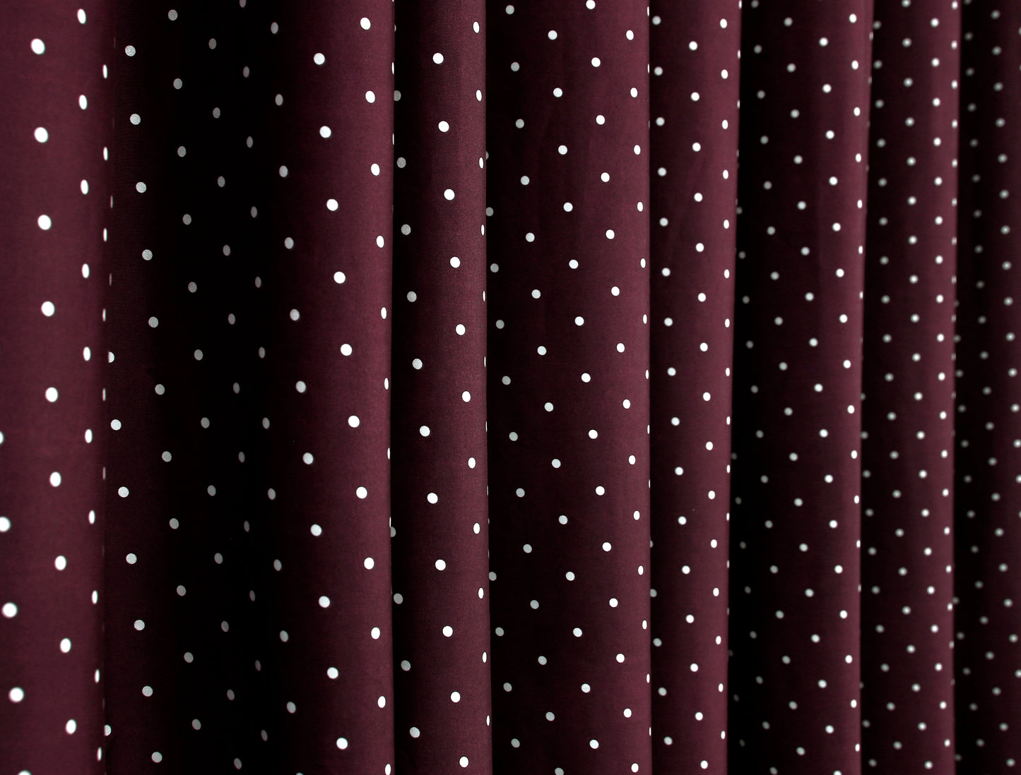 2 PCs Blackout Room Curtains-Plum Polka Curtains Apricot