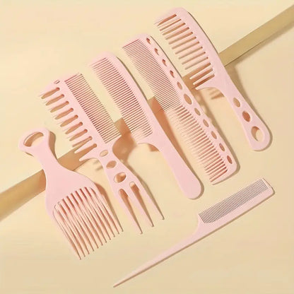 6pcs Comb Set Suitable For All Hair Types-SA2408-156 hair brush Apricot