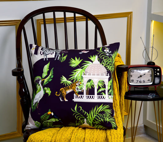 5 PCs Digital Printed Cushions-Jaipur cushions Apricot   
