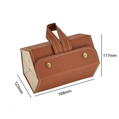 5-slots Portable Glasses Organizer(5095) Storage box Apricot Brown  