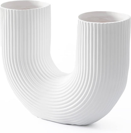 2PCs U-Shaped Boho Style Vase (SA2510-098) Apricot