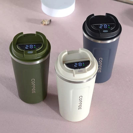 510ML Thermo Coffee Mug with Hermetic Temperature (SA2510-074)White Tumbler Apricot