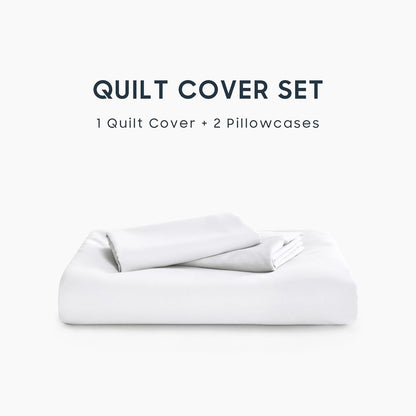 Duvet Cover-White Bed Sheets Apricot