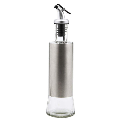 Glass Containers Glass & Stainless Steel Oil Pot (SA2510-015) Spice and sugar Jar Apricot