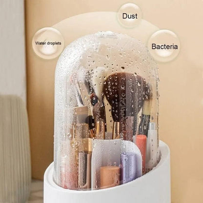 1 Piece 360° Rotating Makeup Brush Holder-SA2408-192 Cosmetic Organizer Apricot
