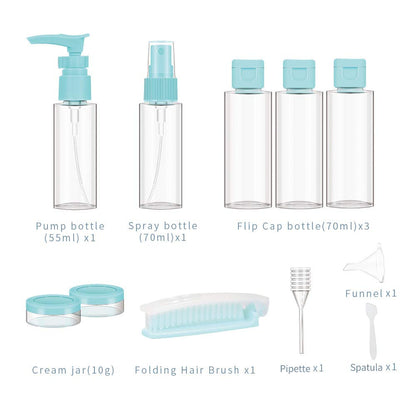 10PCs BPA Free Portable Toiletry Containers Set-Blue(SA2405-173) Cosmetic Pouches Apricot