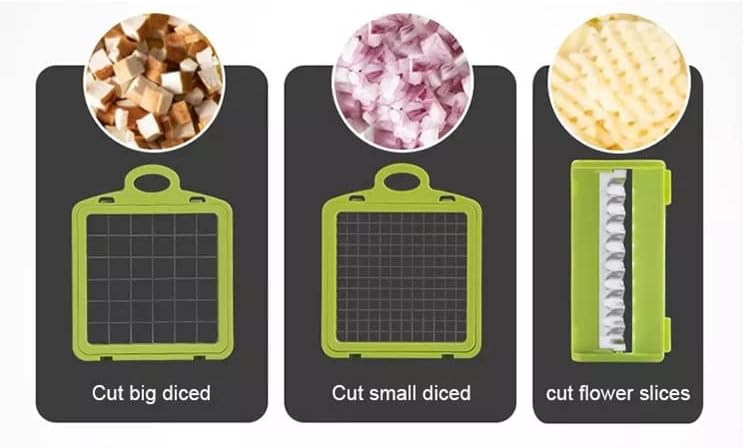 22PCs Multi-functional Food Chopper with Large Container-SA2411-47 Spice and sugar Jar Apricot