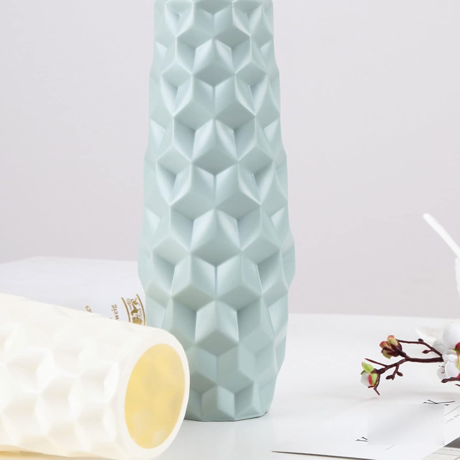 Large Nordic Plastic Flower Vase (SA2510-102) Apricot