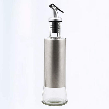Glass Containers Glass & Stainless Steel Oil Pot (SA2510-015) Spice and sugar Jar Apricot