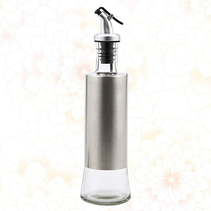Glass Containers Glass & Stainless Steel Oil Pot (SA2510-015) Spice and sugar Jar Apricot
