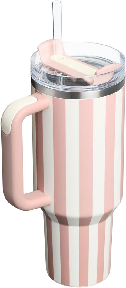 STANLEY Quencher H2.0 FlowState Tumbler SA2607-02(Rose Pink Stripes) Tumbler Apricot