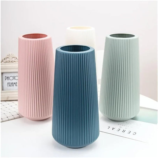 Large Nordic Plastic Flower Vase (SA2510-092) Apricot