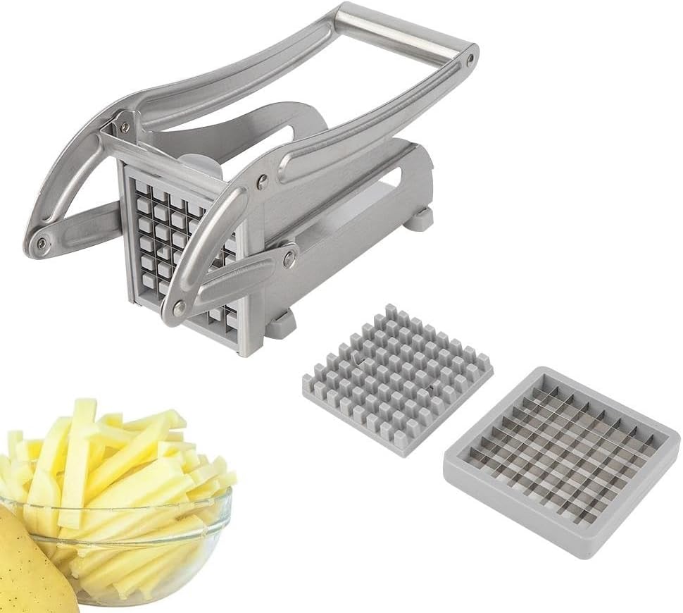 Stainless Steel Manual French Fry Cutter (SA2510-001) Spice and sugar Jar Apricot