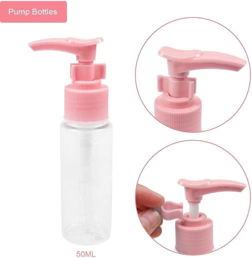 7PCs BPA Free Portable Toiletry Containers Set-(SA2405-171) Cosmetic Pouches Apricot