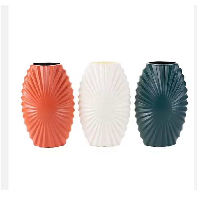 Large Nordic Plastic Flower Vase (SA2510-101) Apricot