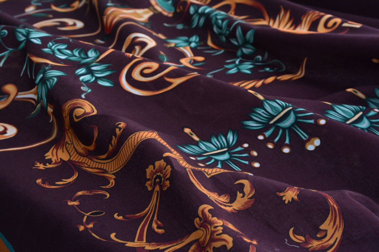6 & 8 Seater Digital Printed Table Cover(4446)-TB30 Table Cover Apricot   