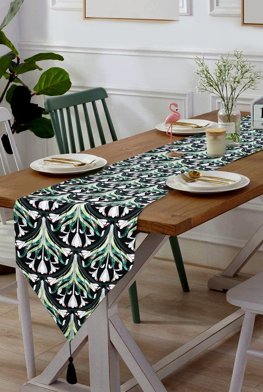 6 & 8 Seater Dining Table Runner-Art  Neauveau Table Runners Apricot   