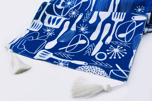 6 & 8 Seater Dining Table Runner-Blue Kitchen Tools Table Runners Apricot   