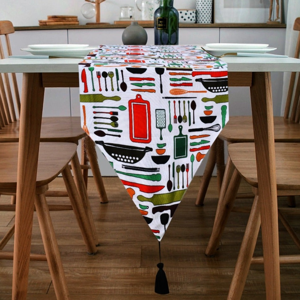 6 & 8 Seater Dining Table Runner-Fry Pan Table Runners Apricot   