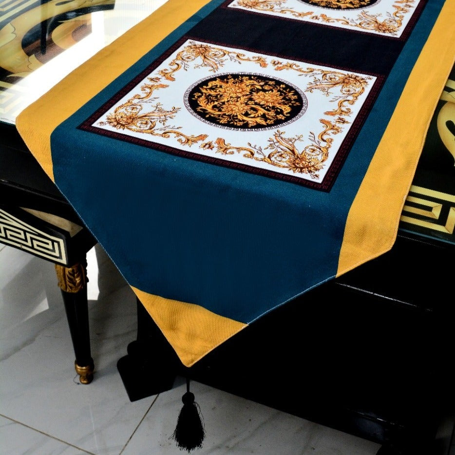 6 & 8 Seater Dining Table Runner-Milan Table Runners Apricot   