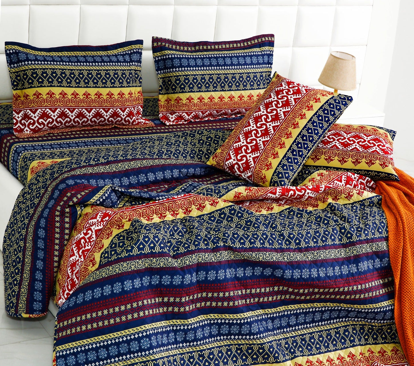 6 PCs Bed Spread Set-Express Bed Spread Apricot