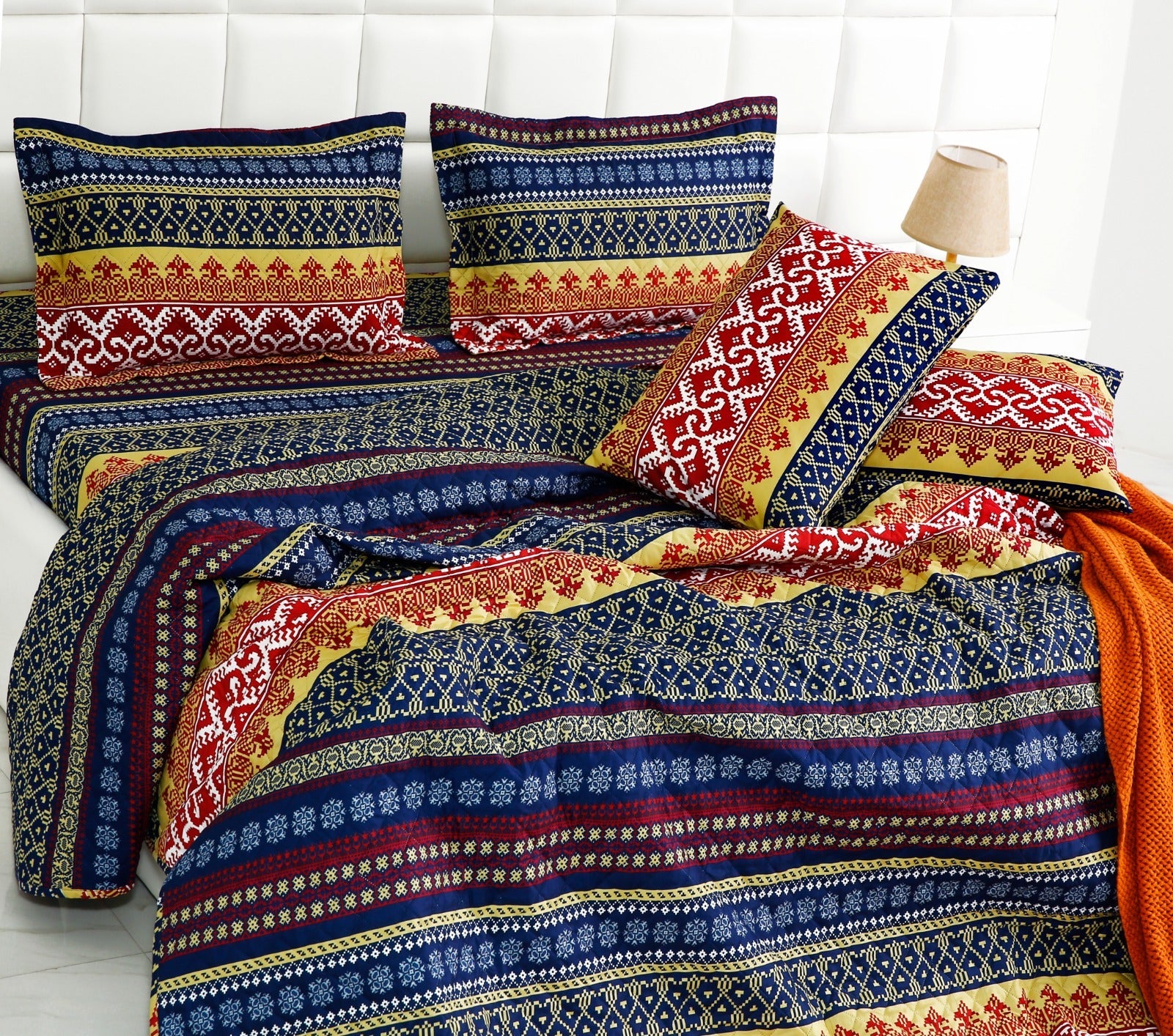 6 PCs Bed Spread Set-Express Bed Spread Apricot