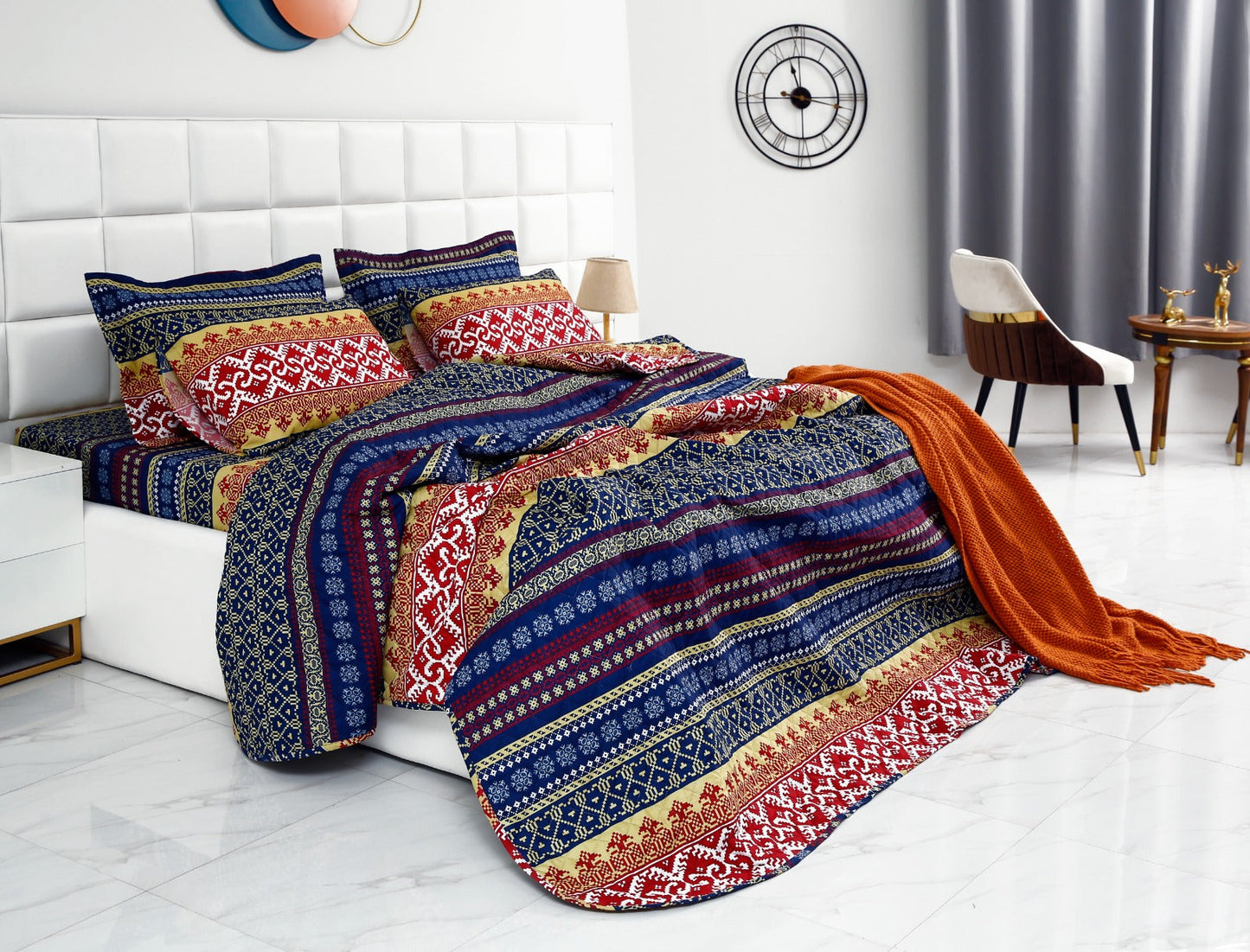 6 PCs Bed Spread Set-Express Bed Spread Apricot