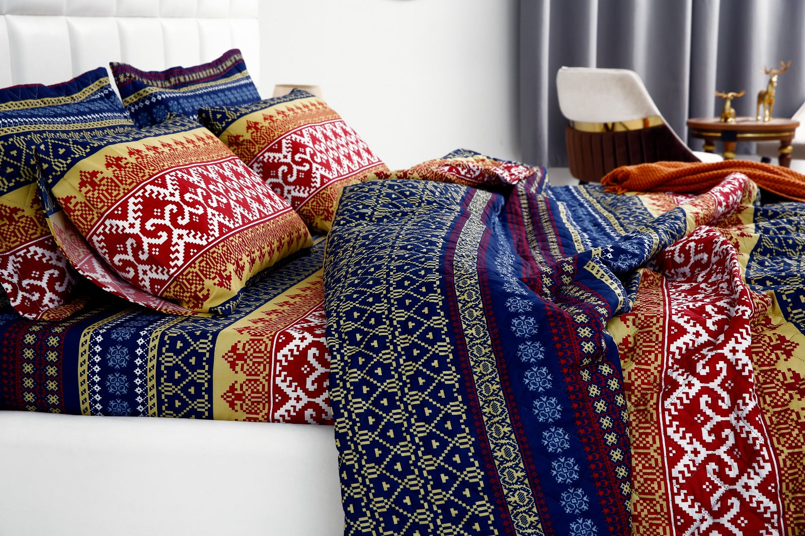 6 PCs Bed Spread Set-Express Bed Spread Apricot